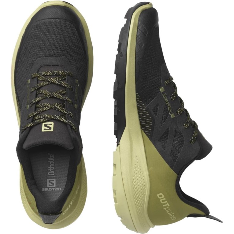 Olive / Black Salomon Outpulse Men's Hiking Shoes | PH 36104E